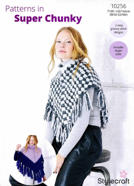 Stylecraft Crochet Ponchos Pattern 10256