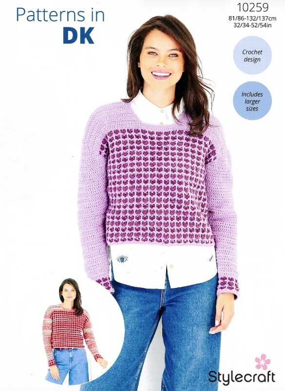 Image of Stylecraft Crochet Sweaters Pattern 10259