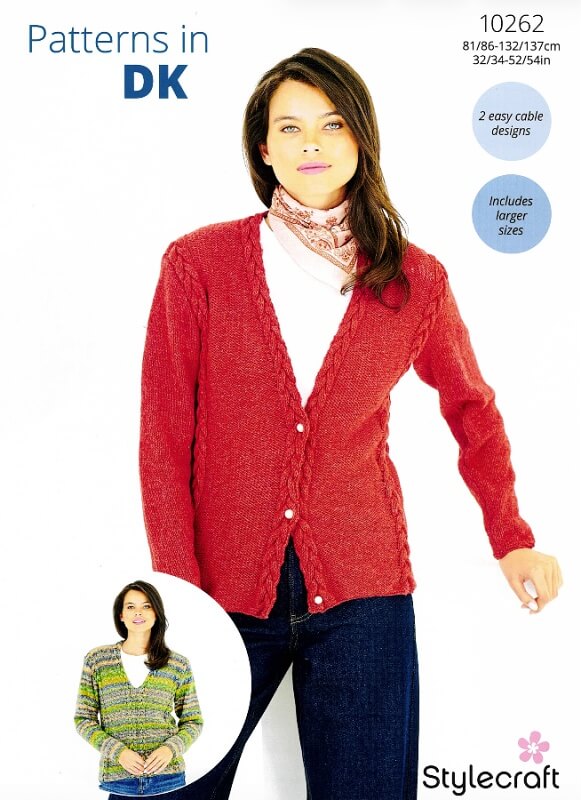 Image of Stylecraft Cardigan and Sweater Pattern 10262