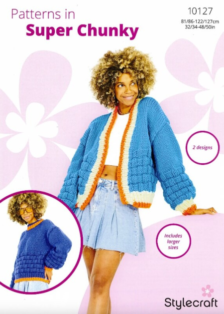 Stylecraft Cardigan and Sweater Pattern 10127
