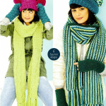 Stylecraft Scarves, Wrist-warmers, Beret and Hat Pattern 9786