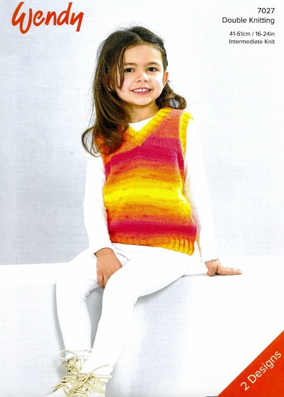 Image of Wendy Slipover and Waistcoat Pattern 7027