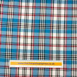 Turquoise Check Brushed Cotton