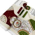 Yuletide Burrow Robin and Rabbit Stocking Panel