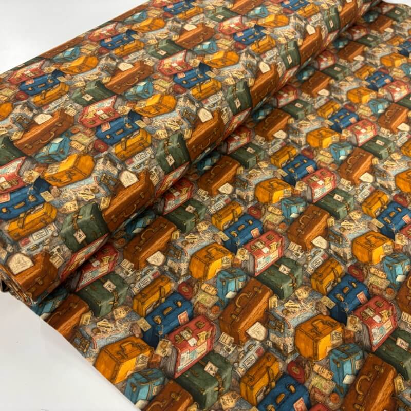 Vintage Suitcases Cotton