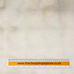 Plush Quilted Effect Ecru Faux Fur
