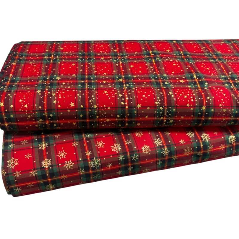 Image of Christmas Tartan Quilting Cotton