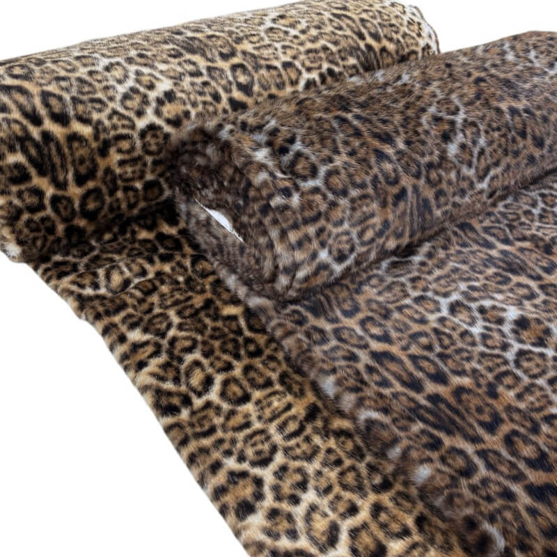 Image of Grey Leopard Faux Fur