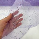 Purple Sparkle Organza