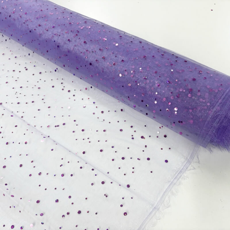 Purple Sparkle Organza