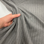 Grey Herringbone Stripe Ponte Roma