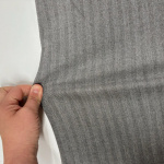 Grey Herringbone Stripe Ponte Roma