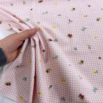 Floral Gingham Quilting Cotton