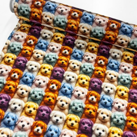 Fluffy Puppies Polycotton