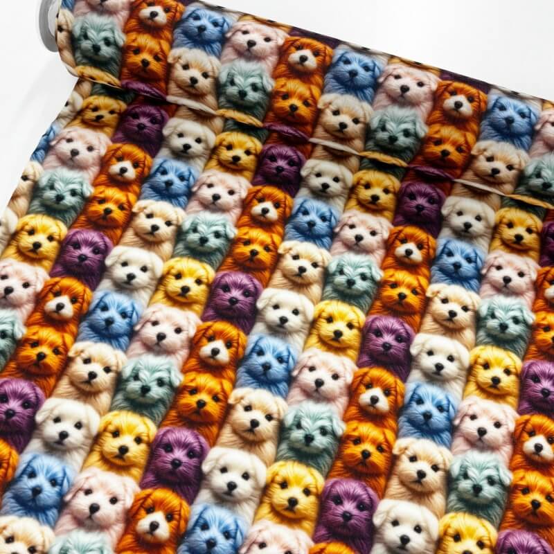 Image of Fluffy Puppies Polycotton