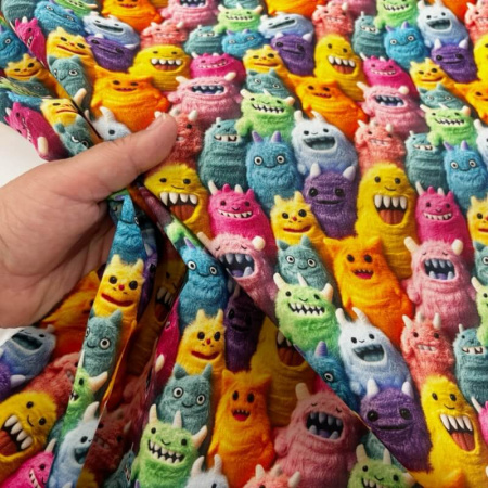 Bright Monsters Polycotton