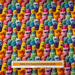 Bright Monsters Polycotton
