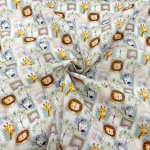 Sweet Safari Stamps Polycotton