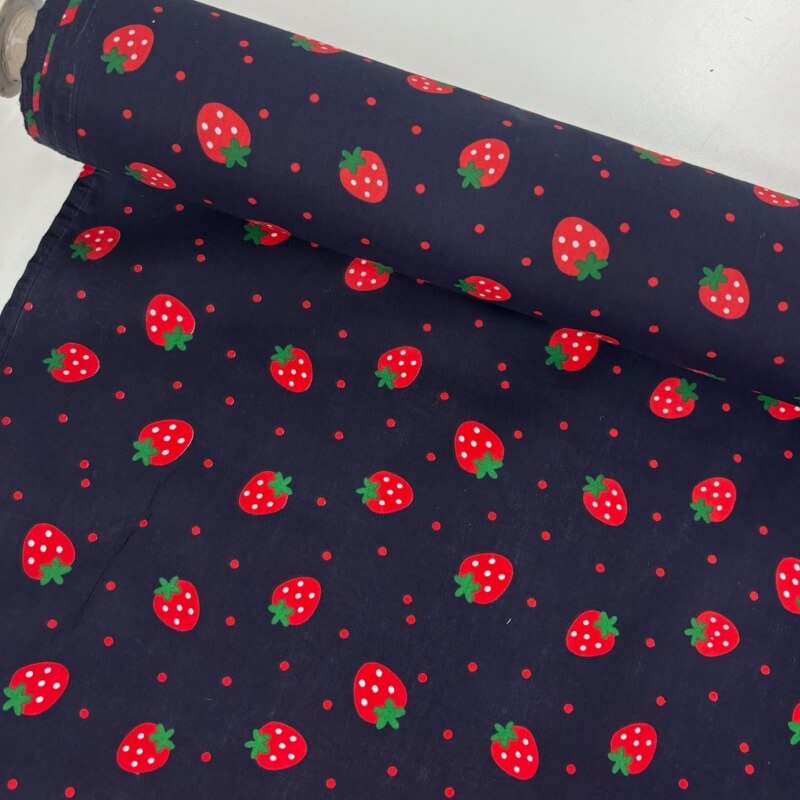 Image of Big Strawberries Polycotton