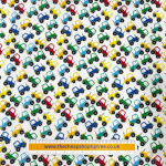 Colourful Tractors Polycotton