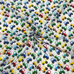 Colourful Tractors Polycotton