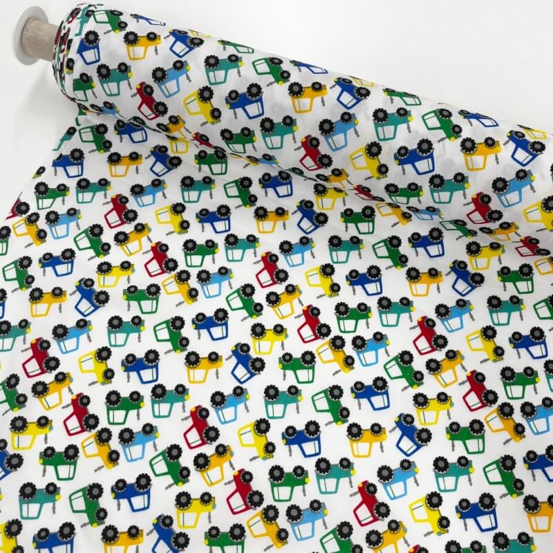 Image of Colourful Tractors Polycotton