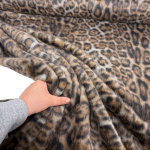 Grey Leopard Faux Fur