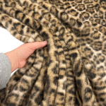 Grey Leopard Faux Fur