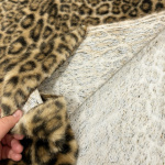 Grey Leopard Faux Fur
