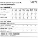 Stylecraft Ribbed Jackets Pattern 10271