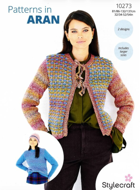 Stylecraft Textured Cardigan and Sweater Pattern 10273