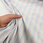 Rainbow Pinstripe Cotton Shirting