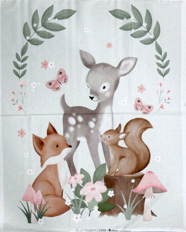 Sweet Woodland Cot Panel
