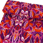 Red and Purple Orchid Linen Rayon