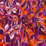 Red and Purple Orchid Linen Rayon