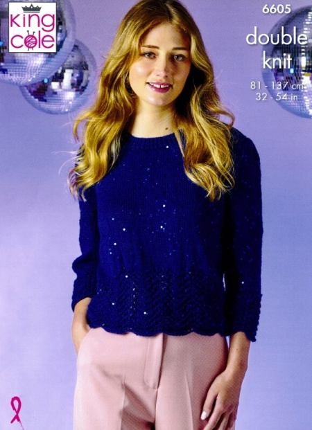 King Cole Sweater and Slipover Pattern 6605
