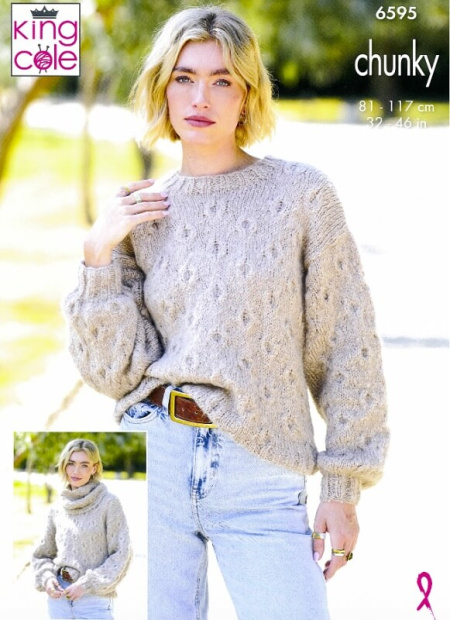 King Cole Tank Top, Sweater and Cowls Pattern 6595