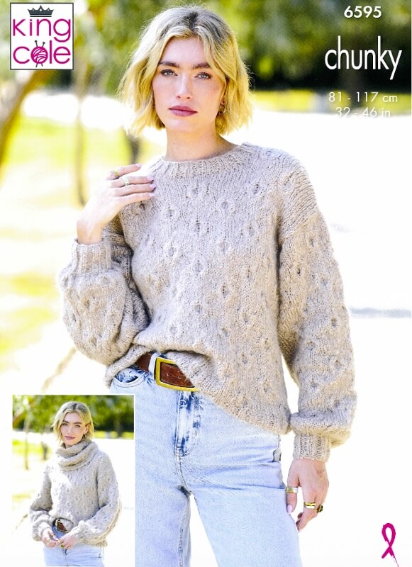 King Cole Tank Top, Sweater and Cowls Pattern 6595