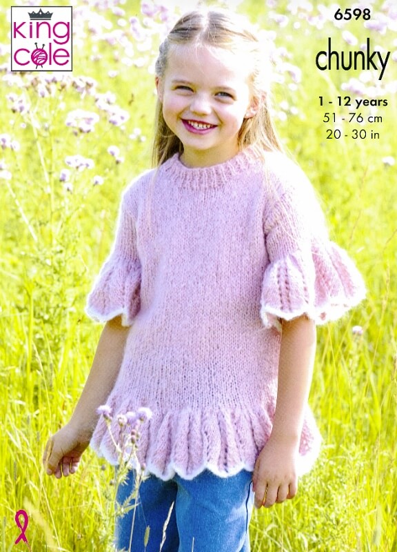 King Cole Sweater, Cardigan and Tank Top Pattern 6598