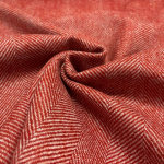 Rusty Orange Herringbone Wool