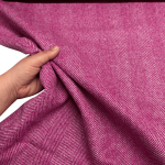 Cerise Herringbone Wool