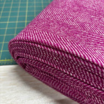 Cerise Herringbone Wool