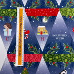 Woodland Animals Christmas Bunting Panel