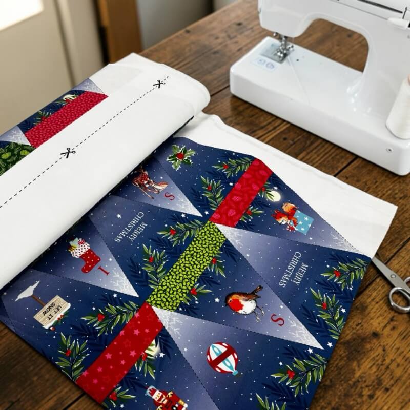 Woodland Animals Christmas Bunting Panel
