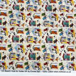 Emma Ball Beach Huts & Deck Chairs Quilting Cottons