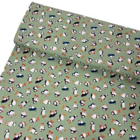 Emma Ball Puffins Quilting Cotton