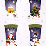 Medium Woodland Christmas Stocking Panel