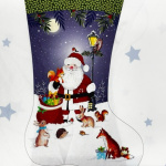 Medium Woodland Christmas Stocking Panel