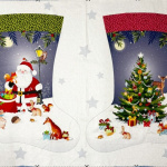 Large Woodland Christmas Stocking Panel