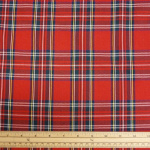 Red Stewart Polyester Viscose Tartan
